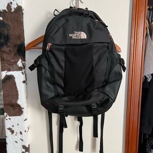The North Face recon backpack rose gold/black